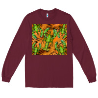 Burgundy lobster tumbler Long Sleeve Tee - BarkalooDesign