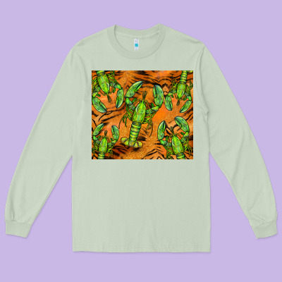 Lobster Tumbler Long Sleeve Tee Designed By Barkaloodesign