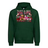 Forest Green just  girl who loves valentines day Urban Hoodie - RacoonDesign