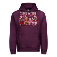 Mauve Wine just  girl who loves valentines day Urban Hoodie - RacoonDesign