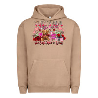Pigment Burro just  girl who loves valentines day Urban Hoodie - RacoonDesign