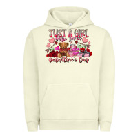 Pigment Pistachio just  girl who loves valentines day Urban Hoodie - RacoonDesign