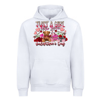 White just  girl who loves valentines day Urban Hoodie - RacoonDesign