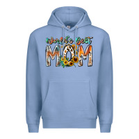 Colony Blue world is best mom Premium Hoodie - RacoonDesign