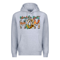 Heather Grey world is best mom Premium Hoodie - RacoonDesign