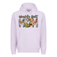 Lilac world is best mom Premium Hoodie - RacoonDesign
