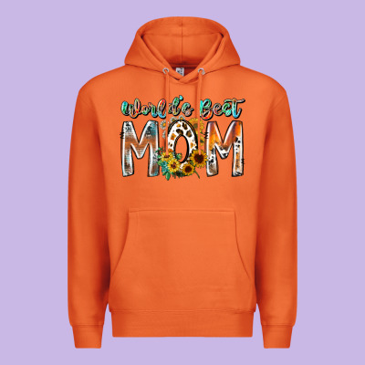 World Is Best Mom Premium Hoodie Designed By Racoondesign