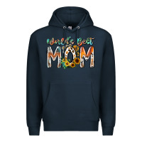 Navy world is best mom Premium Hoodie - RacoonDesign