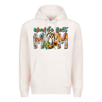 Pale Pink world is best mom Premium Hoodie - RacoonDesign