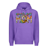Purple world is best mom Premium Hoodie - RacoonDesign