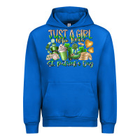 Cobalt Just a Girl who Loves Saint Patrick's Day Urban Hoodie - RacoonDesign