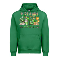 Emerald Just a Girl who Loves Saint Patrick's Day Urban Hoodie - RacoonDesign