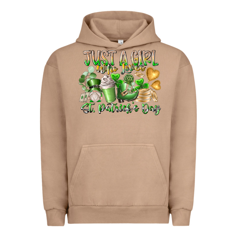 Just A Girl Who Loves Saint Patrick's Day Urban Hoodie by RacoonDesign | Teevron