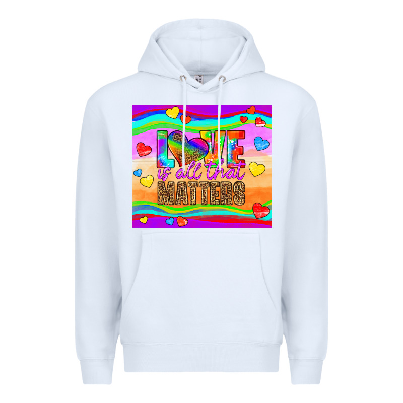 Love Is All That Matters Premium Hoodie by HRA Design Shop | Teevron