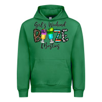 Emerald girl's weekend booze & besties Urban Hoodie - CowhideDigitalArt