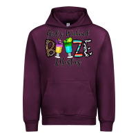 Mauve Wine girl's weekend booze & besties Urban Hoodie - CowhideDigitalArt