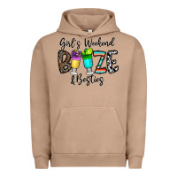 Pigment Burro girl's weekend booze & besties Urban Hoodie - CowhideDigitalArt
