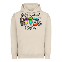 Pigment French Oak girl's weekend booze & besties Urban Hoodie - CowhideDigitalArt