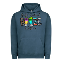 Pigment Midnight Navy girl's weekend booze & besties Urban Hoodie - CowhideDigitalArt