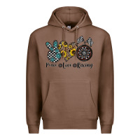 Chestnut peace love racing Premium Hoodie - CowhideDigitalArt