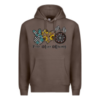 Coffee peace love racing Premium Hoodie - CowhideDigitalArt