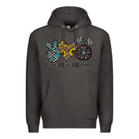 Smoke peace love racing Premium Hoodie - CowhideDigitalArt