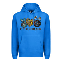 True Royal peace love racing Premium Hoodie - CowhideDigitalArt