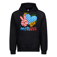 Black america with heart Urban Hoodie - HRA Design Shop