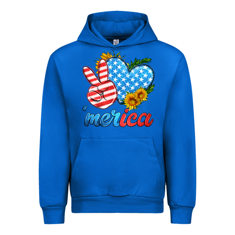 America With Heart Urban Hoodie by HRA Design Shop | Teevron
