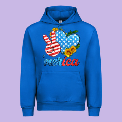 America With Heart Urban Hoodie Designed By Hra Design Shop