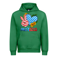Emerald america with heart Urban Hoodie - HRA Design Shop