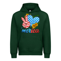 Forest Green america with heart Urban Hoodie - HRA Design Shop