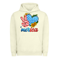 Pigment Pistachio america with heart Urban Hoodie - HRA Design Shop