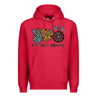 Cardinal peace love racing Premium Hoodie - CowhideDigitalArt