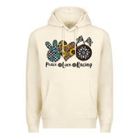 Sandshell peace love racing Premium Hoodie - CowhideDigitalArt