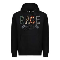 Black race life Premium Hoodie - CowhideDigitalArt