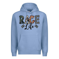 Colony Blue race life Premium Hoodie - CowhideDigitalArt