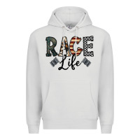 Dove Grey race life Premium Hoodie - CowhideDigitalArt