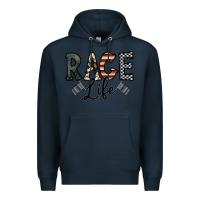 Navy race life Premium Hoodie - CowhideDigitalArt