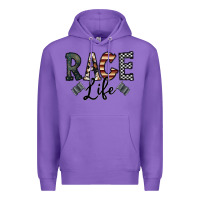 Purple race life Premium Hoodie - CowhideDigitalArt
