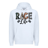 White race life Premium Hoodie - CowhideDigitalArt