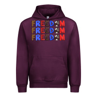 Mauve Wine 4th of july freedom Urban Hoodie - HRA Design Shop