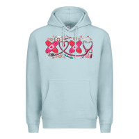 Blue Mist xoxo valentine Premium Hoodie - RacoonDesign
