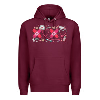Burgundy xoxo valentine Premium Hoodie - RacoonDesign