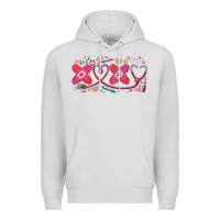 Dove Grey xoxo valentine Premium Hoodie - RacoonDesign