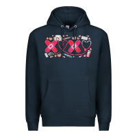 Navy xoxo valentine Premium Hoodie - RacoonDesign