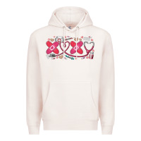 Pale Pink xoxo valentine Premium Hoodie - RacoonDesign