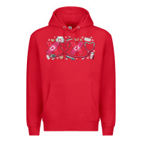 Red xoxo valentine Premium Hoodie - RacoonDesign