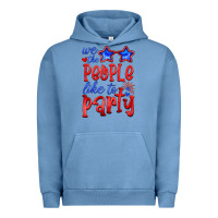 Pigment Pebble Blue we people like the party Urban Hoodie - HRA Design Shop