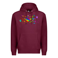 Burgundy lgbtq hope  libbey glass Premium Hoodie - HRA Design Shop